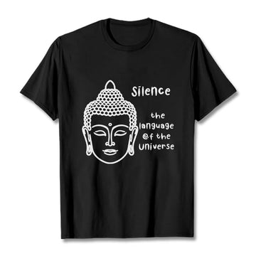 Soft Cotton Crewneck Mindful Graphic Meditation T-Shirt