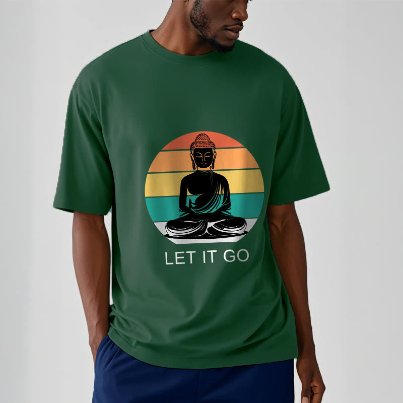เสื้อยืดคอกลมผ้าฝ้าย 100% ลาย Let It Go สำหรับนั่งสมาธิ