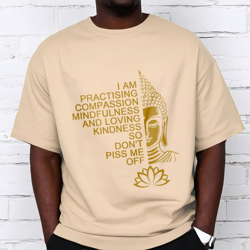 Soft Cotton Lotus Graphic Mindful Compassion T-Shirt