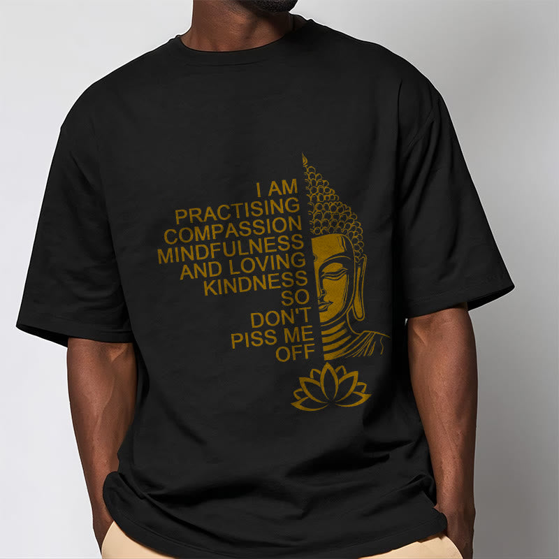 Soft Cotton Lotus Graphic Mindful Compassion T-Shirt