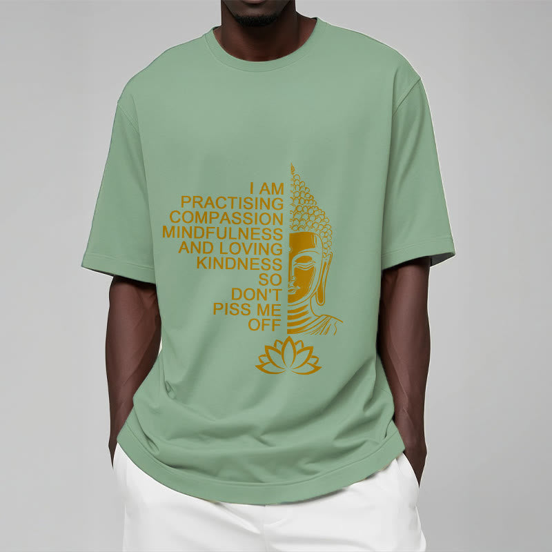 Soft Cotton Lotus Graphic Mindful Compassion T-Shirt