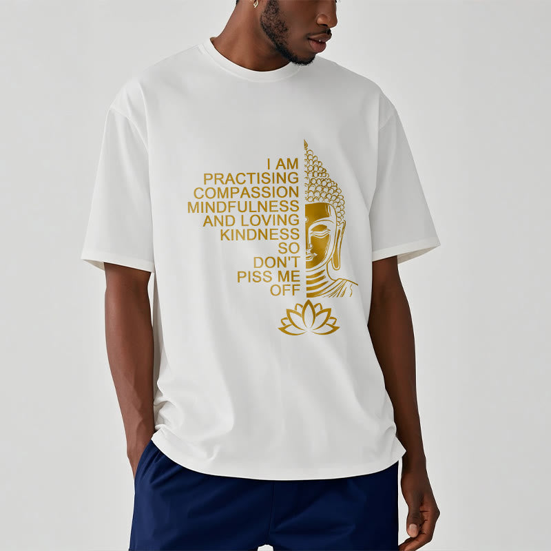 Soft Cotton Lotus Graphic Mindful Compassion T-Shirt