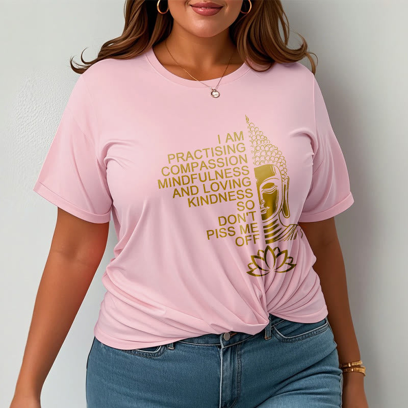 Soft Cotton Lotus Graphic Mindful Compassion T-Shirt