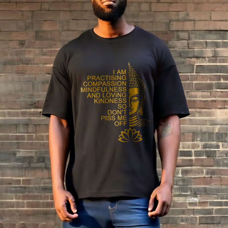 Soft Cotton Lotus Graphic Mindful Compassion T-Shirt