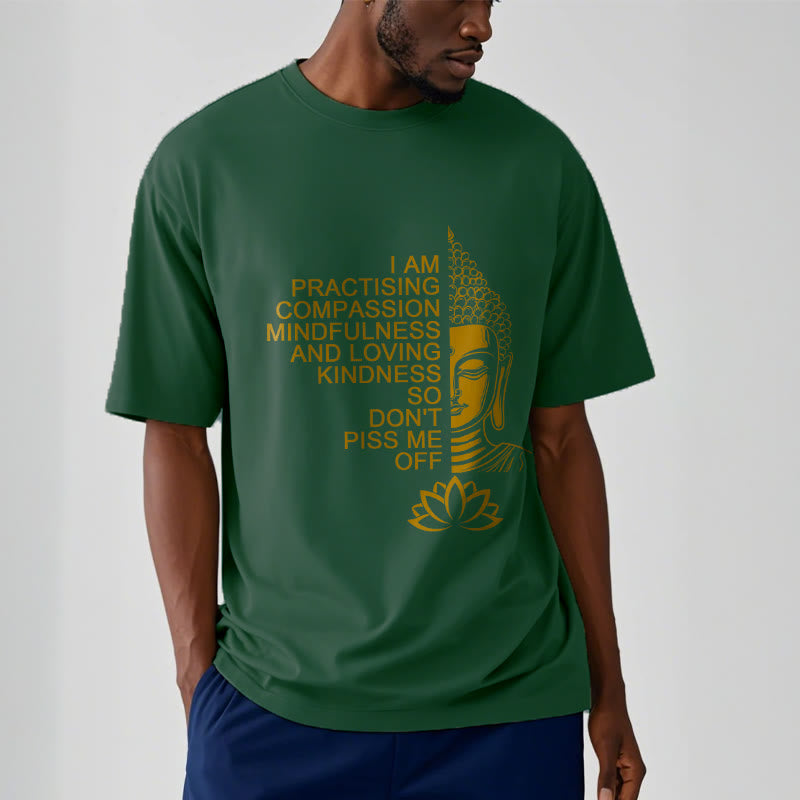 Soft Cotton Lotus Graphic Mindful Compassion T-Shirt