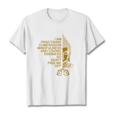 Soft Cotton Lotus Graphic Mindful Compassion T-Shirt