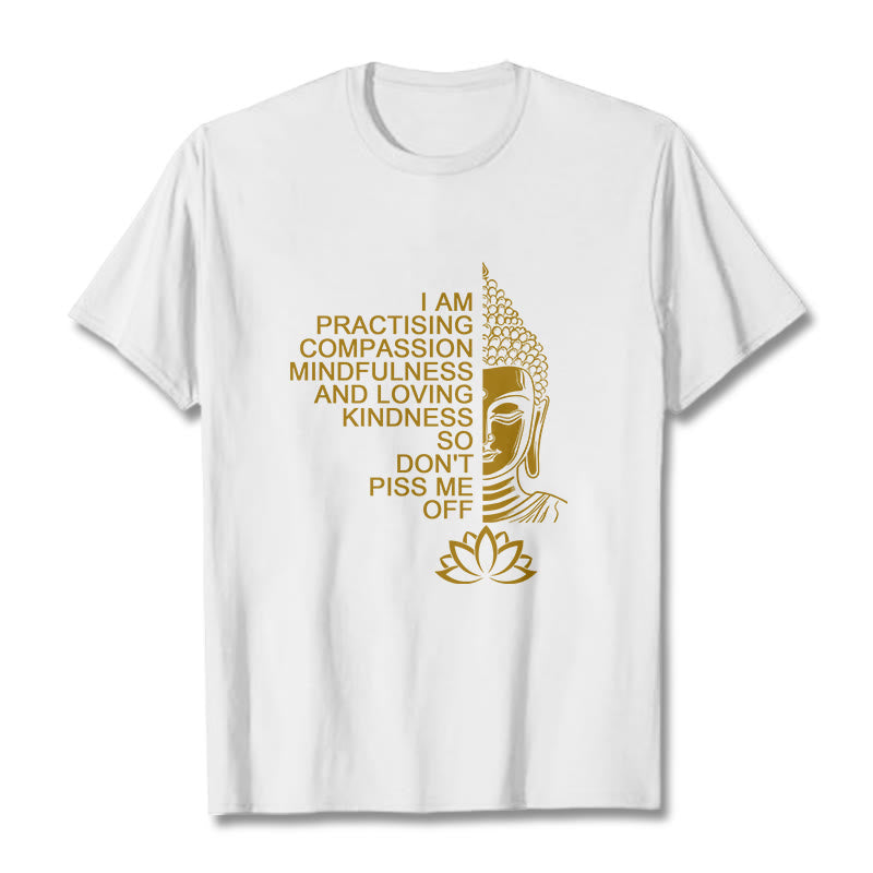 Soft Cotton Lotus Graphic Mindful Compassion T-Shirt