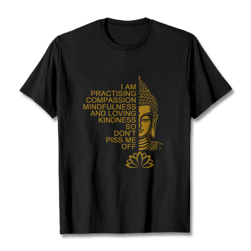 Soft Cotton Lotus Graphic Mindful Compassion T-Shirt