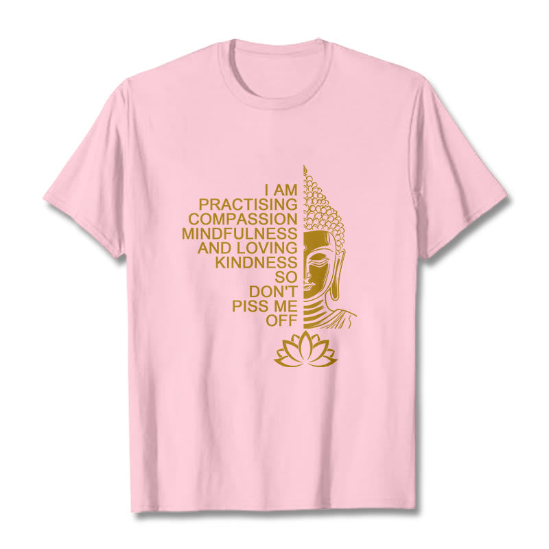 Soft Cotton Lotus Graphic Mindful Compassion T-Shirt