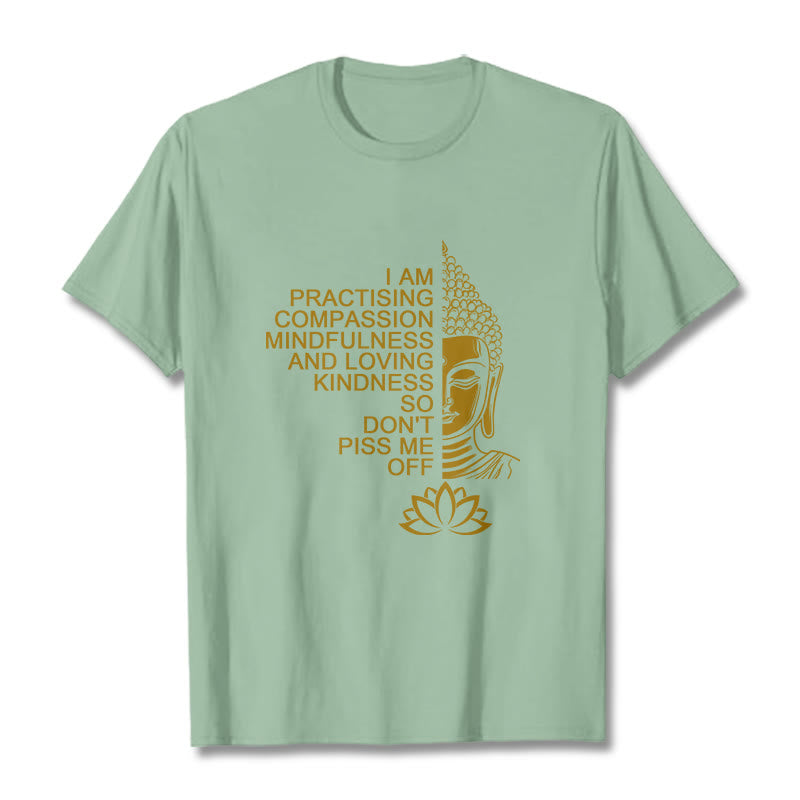 Soft Cotton Lotus Graphic Mindful Compassion T-Shirt