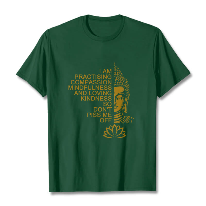 Soft Cotton Lotus Graphic Mindful Compassion T-Shirt