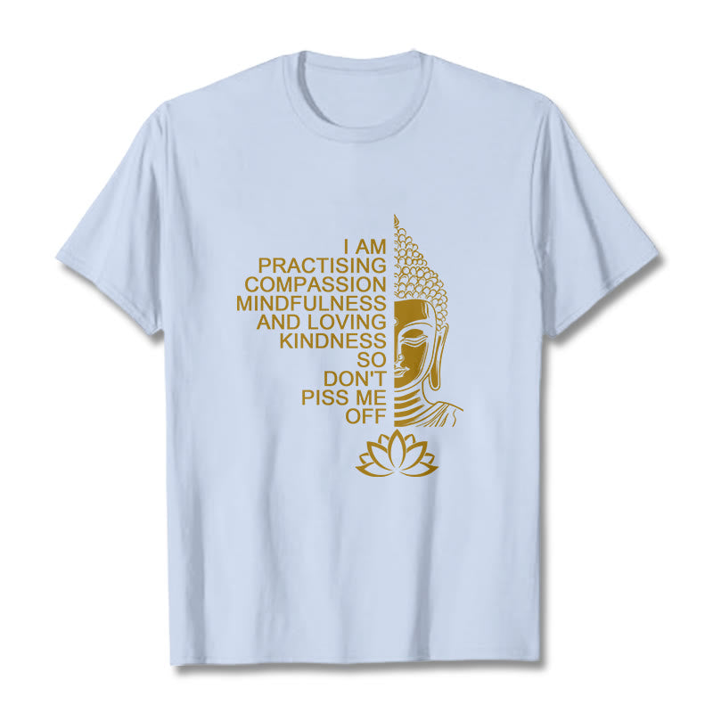 Soft Cotton Lotus Graphic Mindful Compassion T-Shirt