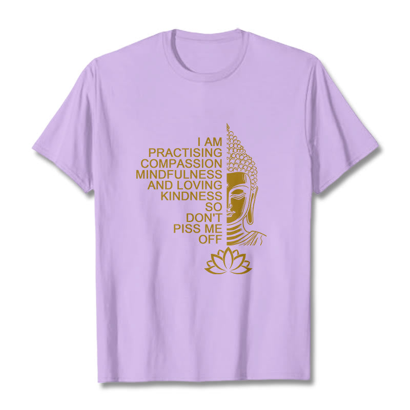 Soft Cotton Lotus Graphic Mindful Compassion T-Shirt