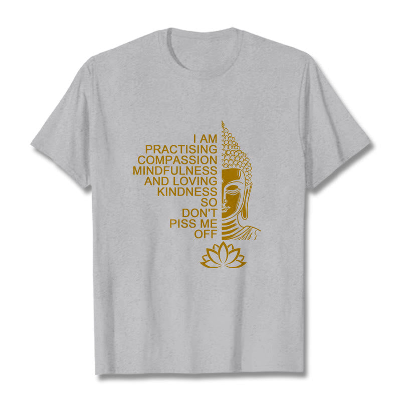 Soft Cotton Lotus Graphic Mindful Compassion T-Shirt