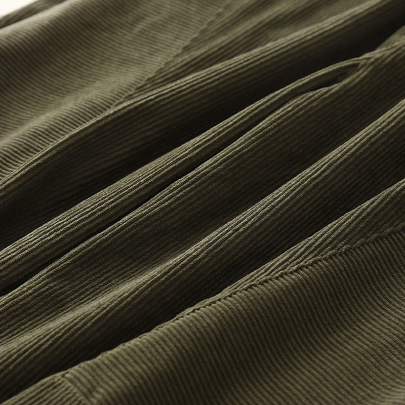Tactile Corduroy Cotton Tapered Grounding Harem Pants