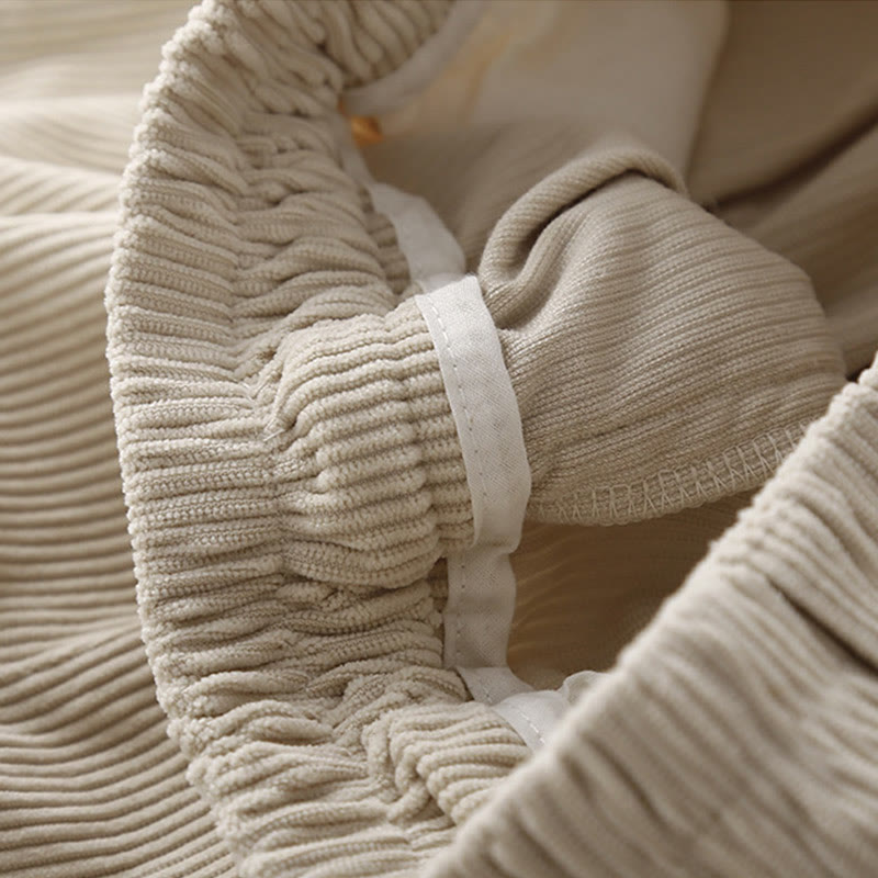 Tactile Corduroy Cotton Tapered Grounding Harem Pants