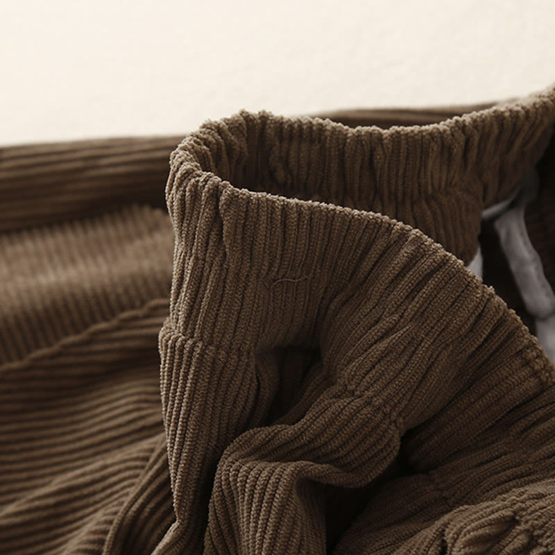 Tactile Corduroy Cotton Tapered Grounding Harem Pants