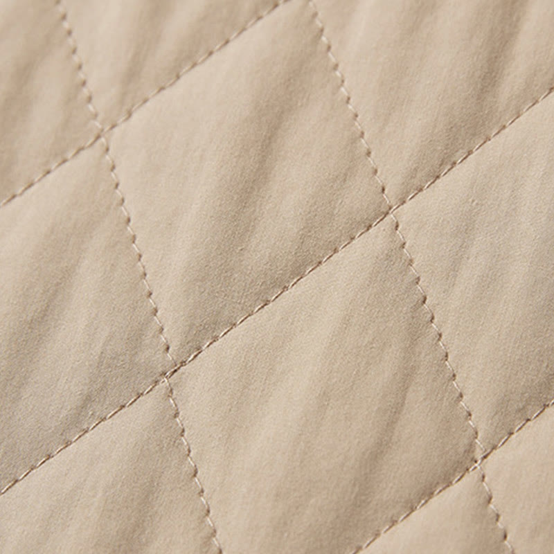 Diamond Quilted Design Thermal Women's Harem Cotton Pants With Pockets