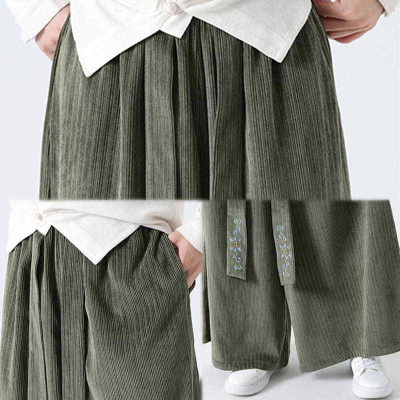 Tactile Corduroy Wide-Leg Mindful Movement Pants