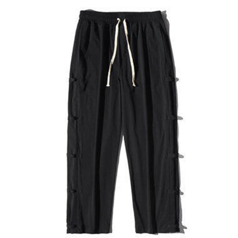 Tactile Crane Print Wide-Leg Meditation Pants