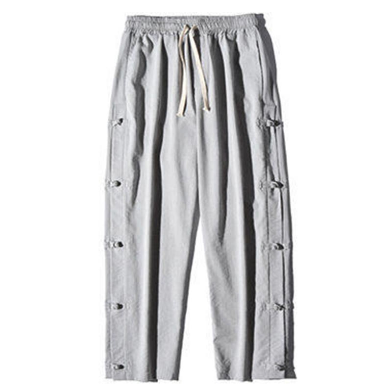 Tactile Crane Print Wide-Leg Meditation Pants