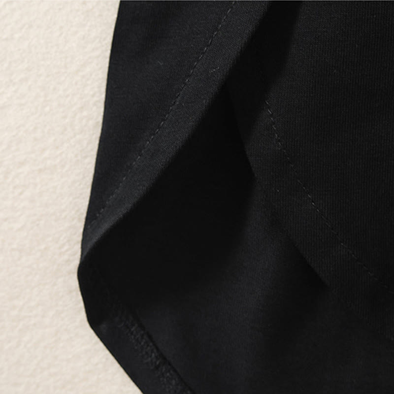 Casual Pure Irregular Hem Cotton Linen Women's Long Sleeve T-shirt