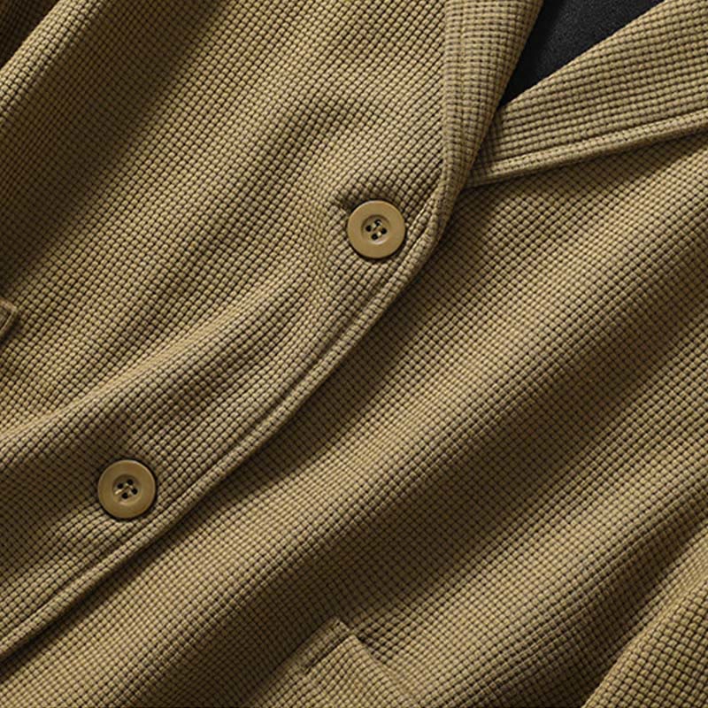 Minimalist Breathable Cotton Lapel Grounding Jacket