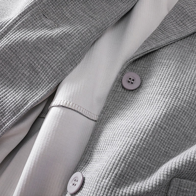 Minimalist Breathable Cotton Lapel Grounding Jacket