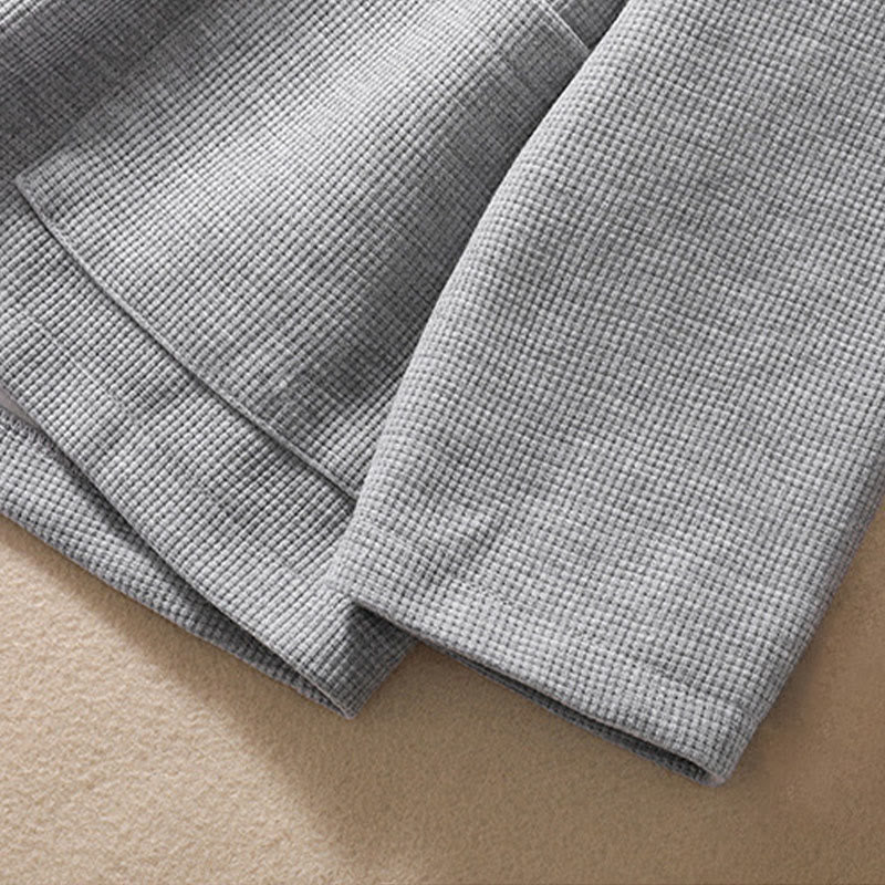 Minimalist Breathable Cotton Lapel Grounding Jacket