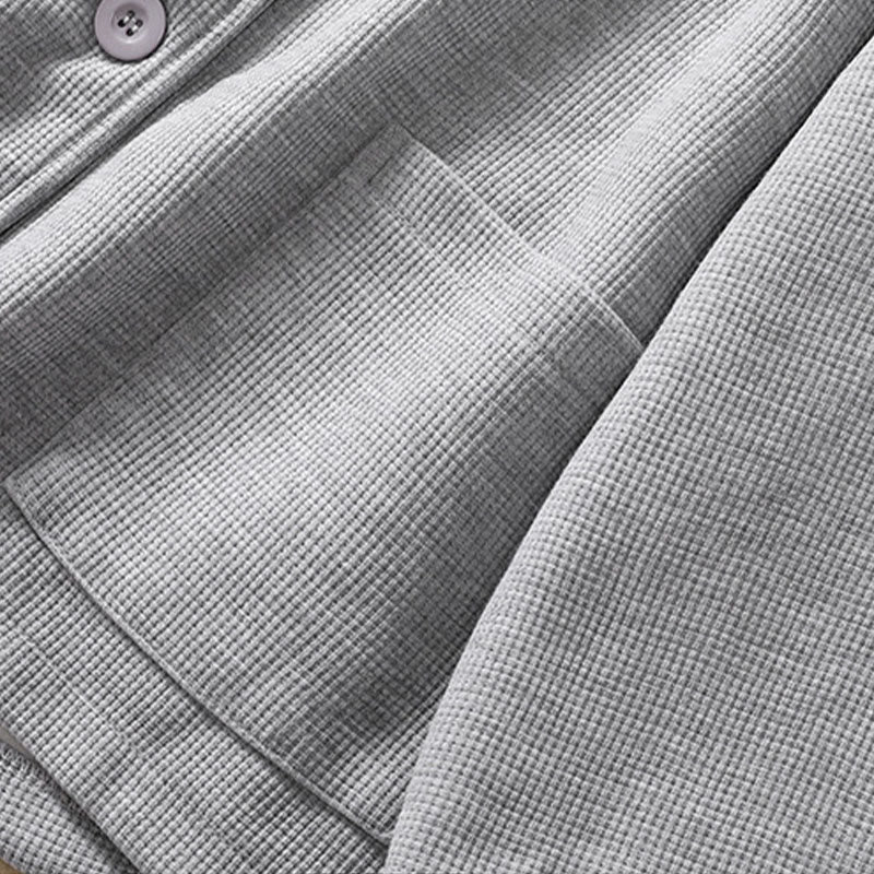 Minimalist Breathable Cotton Lapel Grounding Jacket