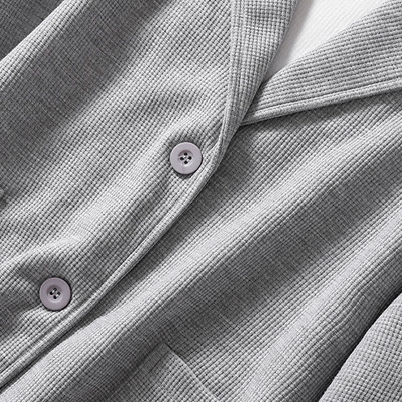 Minimalist Breathable Cotton Lapel Grounding Jacket