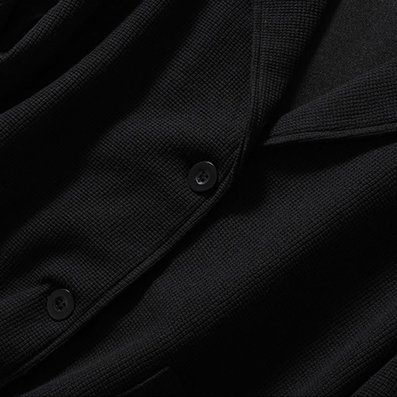 Minimalist Breathable Cotton Lapel Grounding Jacket