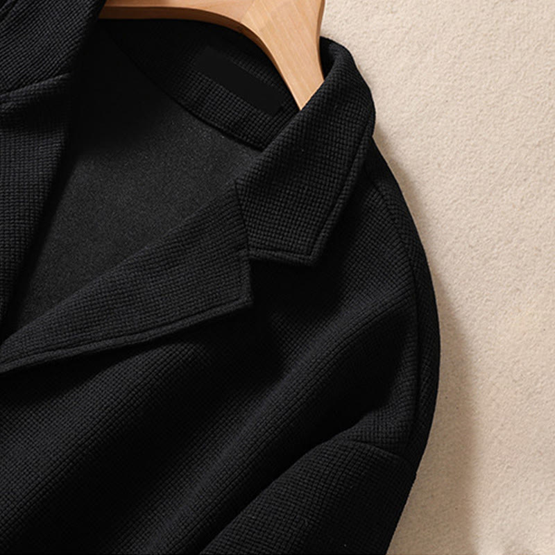 Minimalist Breathable Cotton Lapel Grounding Jacket