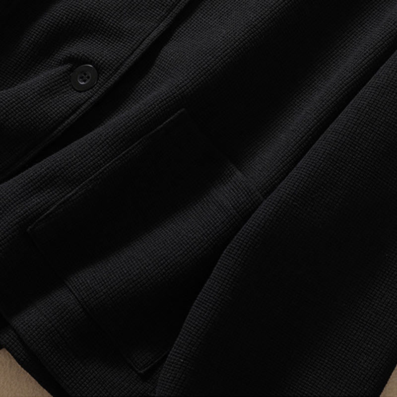 Minimalist Breathable Cotton Lapel Grounding Jacket