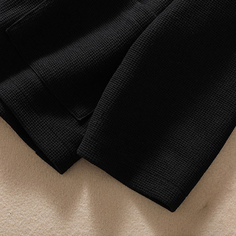 Minimalist Breathable Cotton Lapel Grounding Jacket