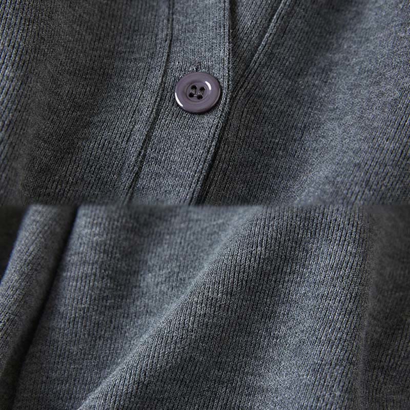 Plain Buttons Women's Cotton Hooded Jacket With Pockets