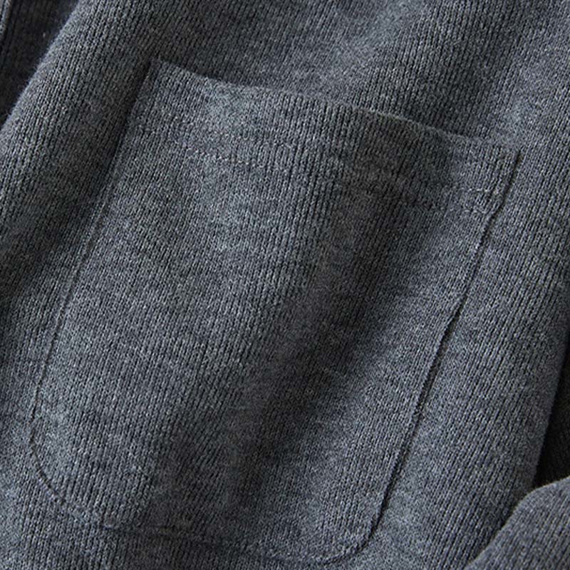 Plain Buttons Women's Cotton Hooded Jacket With Pockets