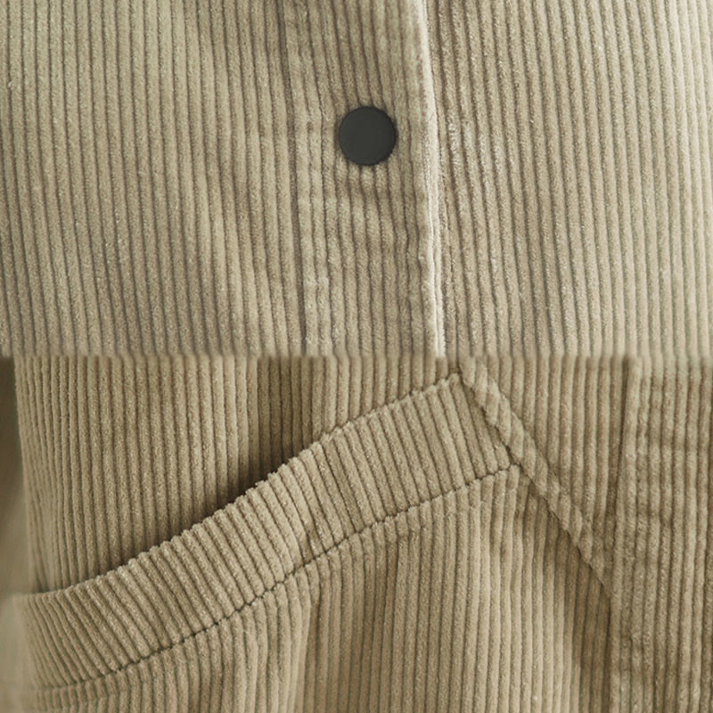 Plain Sleeveless Women's Cotton Vest Corduroy Waistcoat With Pockets