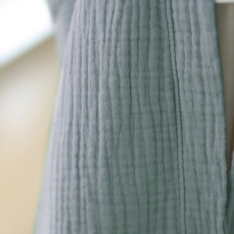 Tactile Cotton Linen Relaxed Fit Meditation Kimono Jacket