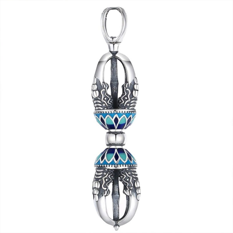 Tibetan Copper Vajra Dorje Spiritual Power Pendant Necklace