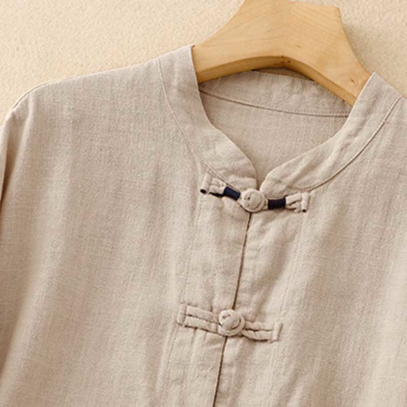 Literary Artistic Chinese Knot Button Casual Clothing
