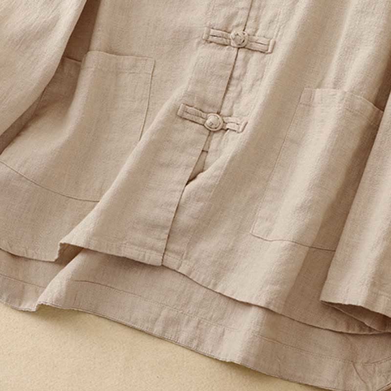 Literary Artistic Chinese Knot Button Casual Clothing