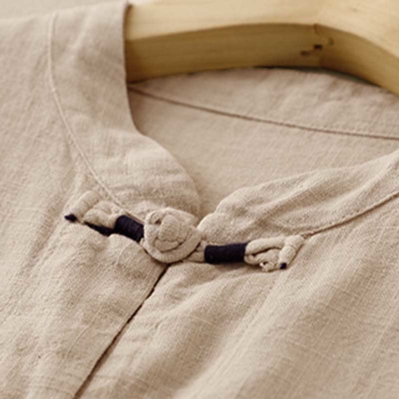 Literary Artistic Chinese Knot Button Casual Clothing