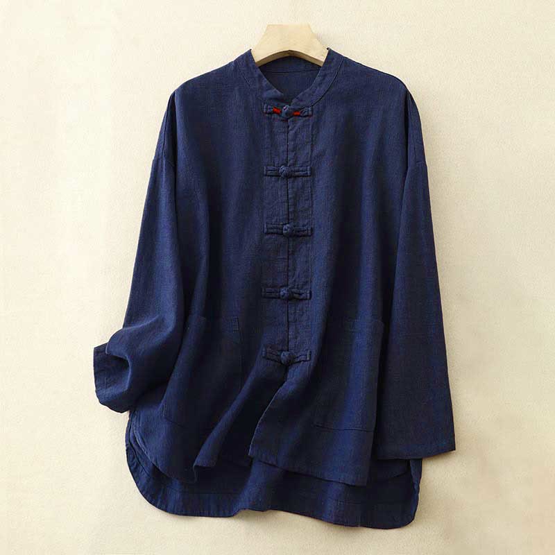 Literary Artistic Chinese Knot Button Casual Clothing