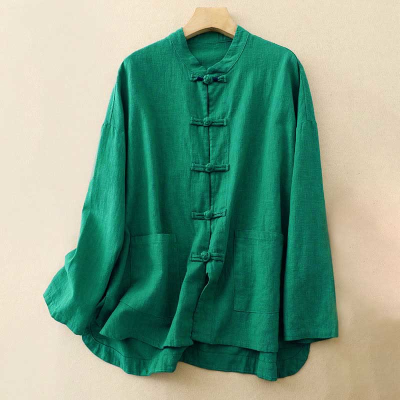 Literary Artistic Chinese Knot Button Casual Clothing