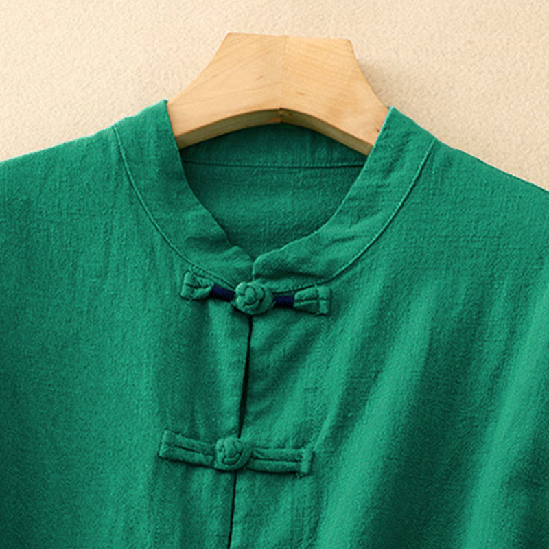Literary Artistic Chinese Knot Button Casual Clothing