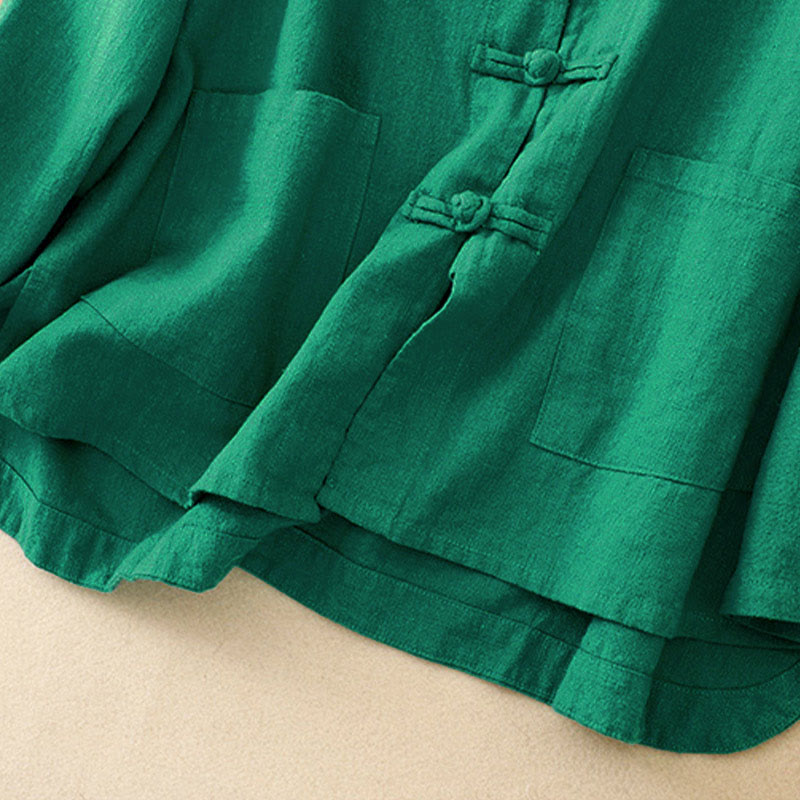 Literary Artistic Chinese Knot Button Casual Clothing