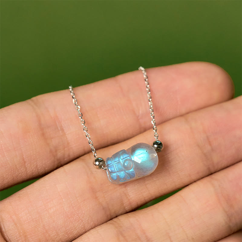 925 Sterling Silver Moonstone Pixiu Energy Anchor Bracelet