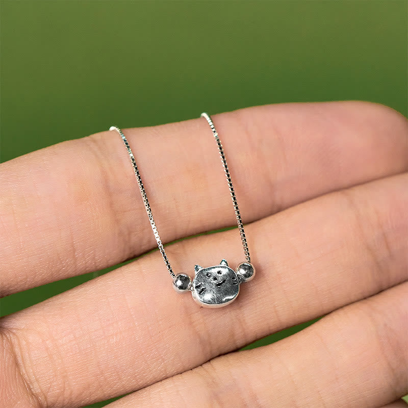 925 Sterling Silver Mini Cat Blessing Chain Bracelet