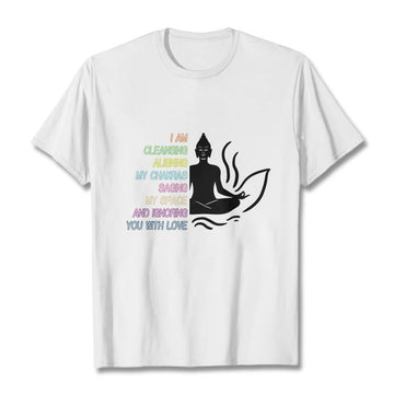 Soft Cotton Unisex Mindful Graphic Meditation T-Shirt